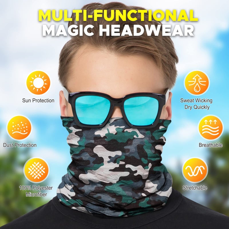 JOEYOUNG Headwear, Bandana, Neck Gaiter Head Wrap Headband Balaclava Magic Scarf - Image 5